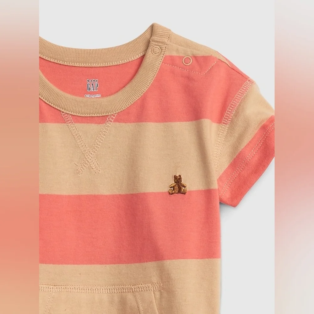 Baby GAP Rugby Stripe Shorty One-Piece‎ size 18-24 months